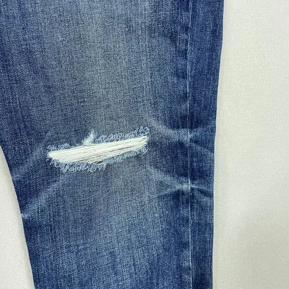 Rag & Bone Womens Distressed Dre Capri Jeans Size 33 Blue Raw Hem Deville Wash - Picture 7 of 14